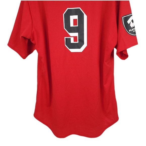 DeMarini Baseball Jersey Mens Size L Platinum Squad BB 9 Button Front Red - Picture 9 of 11